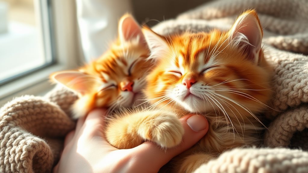 joy of cuddling cats